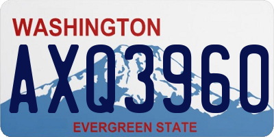 WA license plate AXQ3960