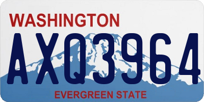 WA license plate AXQ3964