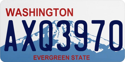 WA license plate AXQ3970