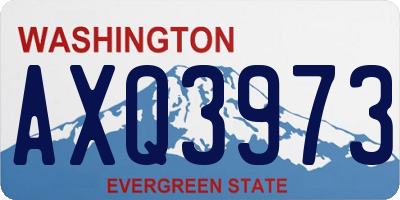 WA license plate AXQ3973