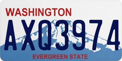 WA license plate AXQ3974