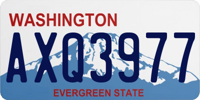 WA license plate AXQ3977