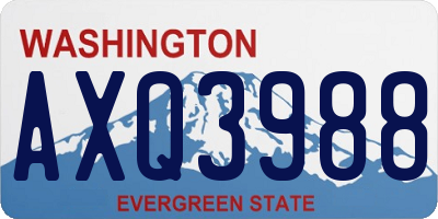 WA license plate AXQ3988