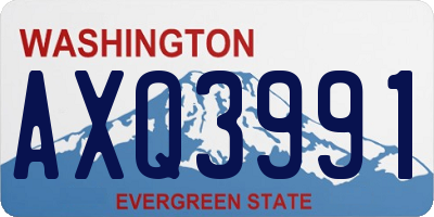 WA license plate AXQ3991