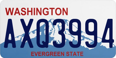 WA license plate AXQ3994