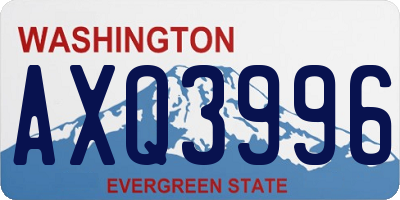 WA license plate AXQ3996