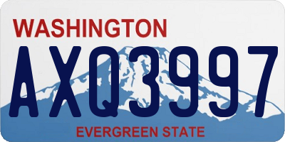 WA license plate AXQ3997