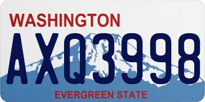 WA license plate AXQ3998