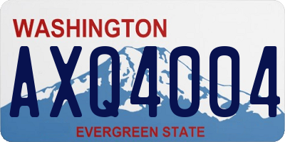 WA license plate AXQ4004