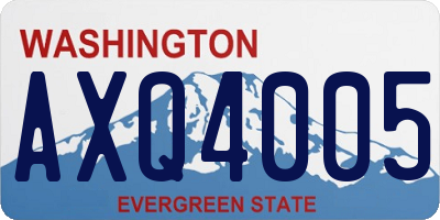 WA license plate AXQ4005