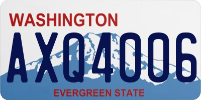 WA license plate AXQ4006
