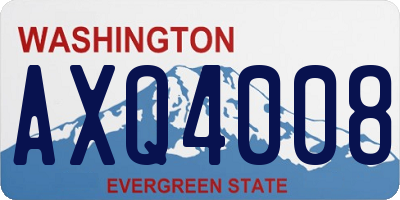WA license plate AXQ4008
