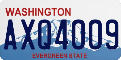WA license plate AXQ4009