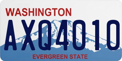 WA license plate AXQ4010