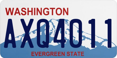 WA license plate AXQ4011