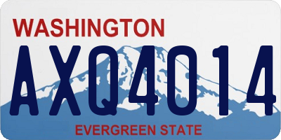WA license plate AXQ4014