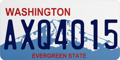 WA license plate AXQ4015