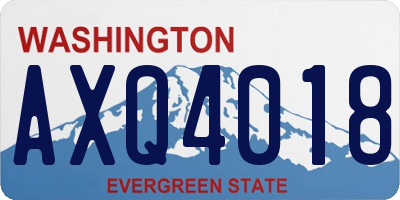 WA license plate AXQ4018