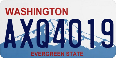 WA license plate AXQ4019