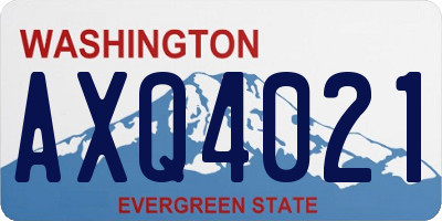 WA license plate AXQ4021