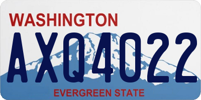 WA license plate AXQ4022