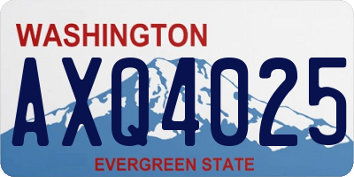 WA license plate AXQ4025