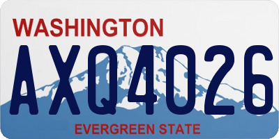 WA license plate AXQ4026