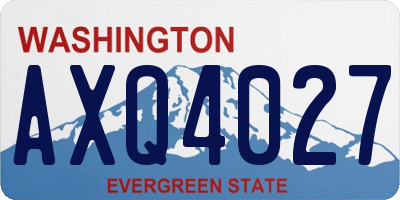 WA license plate AXQ4027