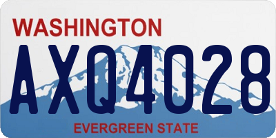 WA license plate AXQ4028