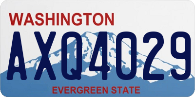 WA license plate AXQ4029