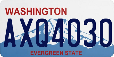 WA license plate AXQ4030