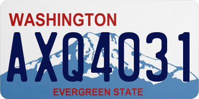 WA license plate AXQ4031