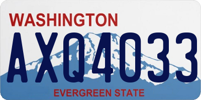 WA license plate AXQ4033