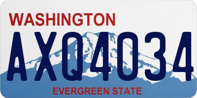 WA license plate AXQ4034