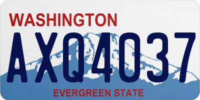 WA license plate AXQ4037