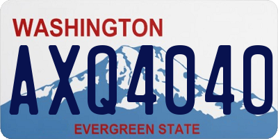 WA license plate AXQ4040