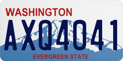WA license plate AXQ4041