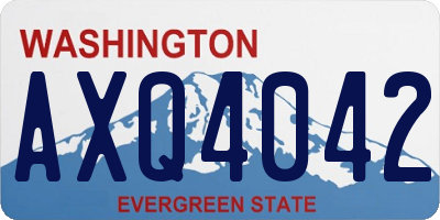 WA license plate AXQ4042
