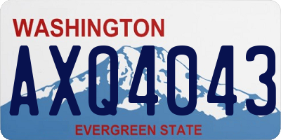 WA license plate AXQ4043