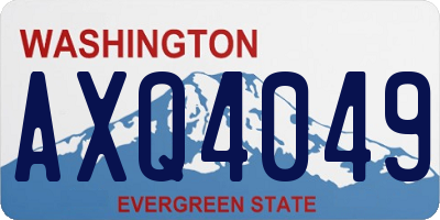 WA license plate AXQ4049