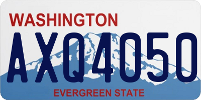 WA license plate AXQ4050