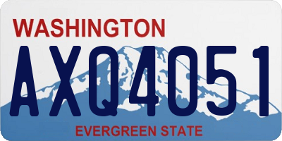 WA license plate AXQ4051