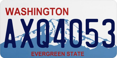 WA license plate AXQ4053