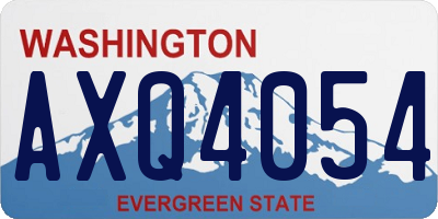 WA license plate AXQ4054