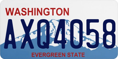 WA license plate AXQ4058