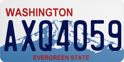 WA license plate AXQ4059