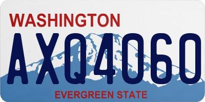 WA license plate AXQ4060