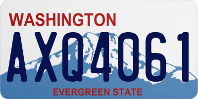 WA license plate AXQ4061