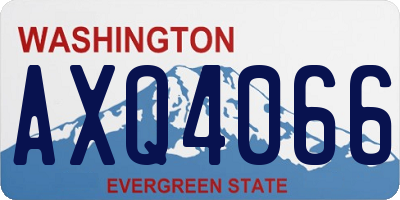WA license plate AXQ4066