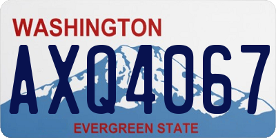 WA license plate AXQ4067